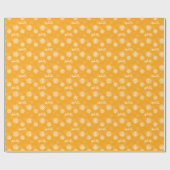 Groovy Sinaasappel Daisy Flower Retro Bloemennaam Cadeaupapier (Vlak)