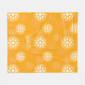 Groovy Sinaasappel Daisy Flower Retro Bloemennaam Fleece Deken (Voorkant (Horizontaal))