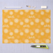 Groovy Sinaasappel Daisy Flower Retro Bloemennaam Tissuepapier (Craft)