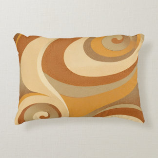 Groovy Sinaasappel Gold Brown Mid Century Modern Accent Kussen