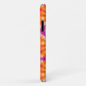 Groovy Sinaasappel Roze Tie Dye iPhone Case (Achterkant/rechts)