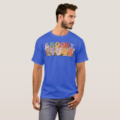 Groovy Since 19 Retro Hippie 77th Birthday girl T-shirt (Voorkant volledig)