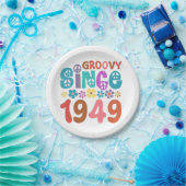 Groovy sinds 1949 papieren bordje (Feest)