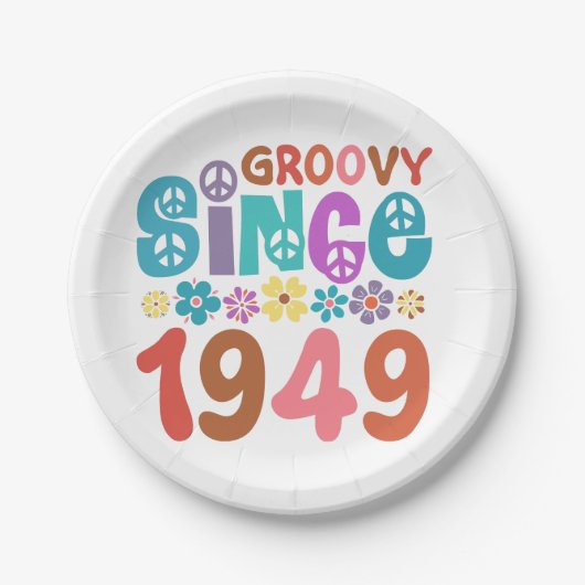 Groovy sinds 1949 papieren bordje (Voorkant)