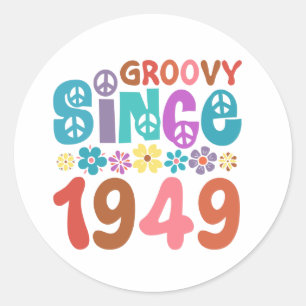 Groovy sinds 1949 ronde sticker
