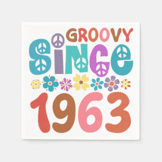 Groovy sinds 1963 60ste verjaardag servet