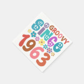 Groovy sinds 1963 60ste verjaardag servet (Hoek)