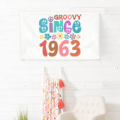 Groovy sinds 1963 60ste verjaardag spandoek (Insitu)