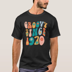 Groovy sinds 1970 52e verjaardag Hippie Style 52 Y T-shirt