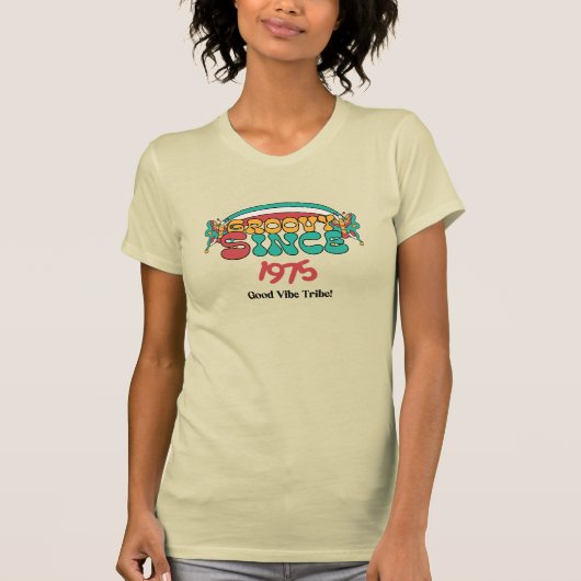 Groovy sinds 1975 50 jaar t-shirt (Voorkant)