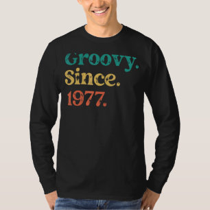 Groovy Sinds 1977 jaren 70 jaren 60 Retro Verjaard T-shirt