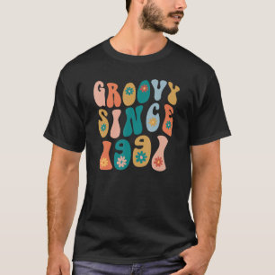 Groovy Sinds 1991 31e verjaardag Hippie Style 31 Y T-shirt