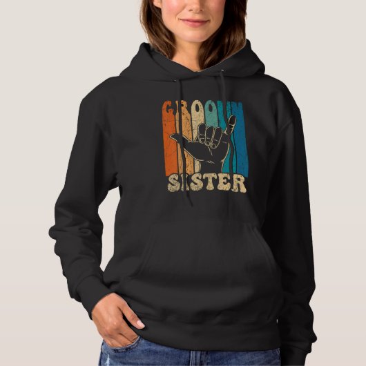 Groovy Sister 70s Aesthetic Nostalgia 1970's Retro Hoodie (Voorkant)