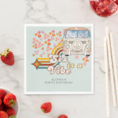 Groovy Six is vibe daisy Van 6e verjaardag Servet (Insitu)