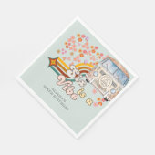 Groovy Six is vibe daisy Van 6e verjaardag Servet (Hoek)