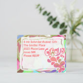 Groovy Sixties Party Kaart (Staand voorkant)