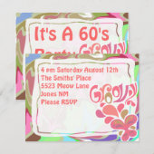 Groovy Sixties Party Kaart (Voorkant / Achterkant)