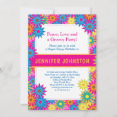 Groovy Sixties Thema Bloem Power Verjaardag Kaart (Voorkant)