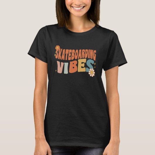 Groovy Skateboarding Vibes Costume Retro Teachers T-shirt (Voorkant)