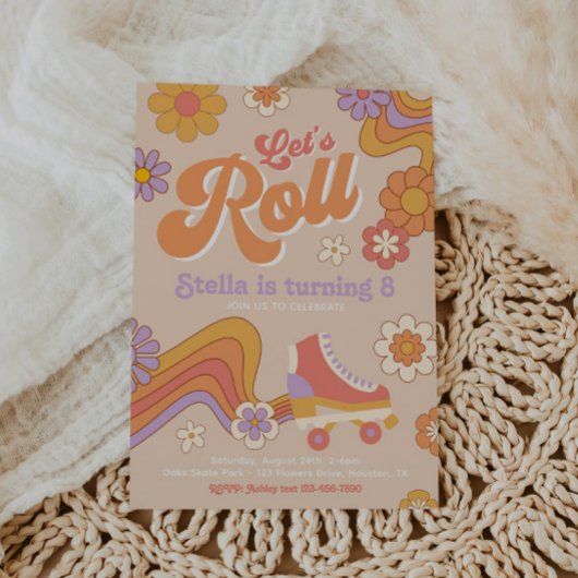 Groovy Skating Invitation | Rollend Schaats Kaart
