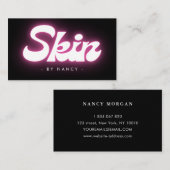 Groovy Skincare Pink Neon Visitekaartje (Voorkant / Achterkant)