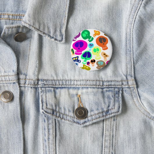 Groovy Skulls Ronde Button 5,7 Cm (In situ)