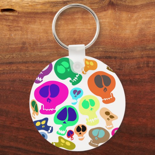 Groovy Skulls Sleutelhanger (Voorkant)