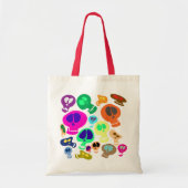 Groovy Skulls Tote Bag (Voorkant)