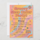 Groovy Sleep Under Birthday Party Invitation Kaart (Voorkant)