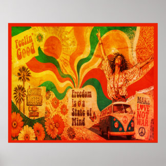 Groovy Slogan Uit de Jaren 70 Retro Stijl Muur Poster