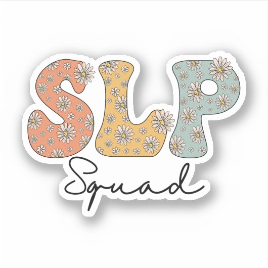 Groovy SLP Squad Speech Taal Patholoog Sticker (Voorkant)