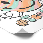 Groovy Smile Face Dit heb je Rock de testdag Poster (Hoek)