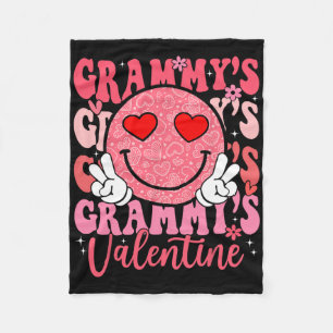 Groovy Smile Face Grammy's Valentijn Dochter Niec Fleece Deken