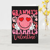 Groovy Smile Face Grammy's Valentijn Dochter Niec Kaart (Gele Bloem)