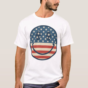 Groovy Smile Face USA Flag Day T-shirt 14 juni