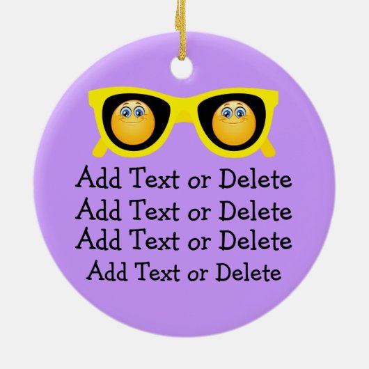 Groovy Smile Happy Face - SRF Keramisch Ornament (Achterkant)