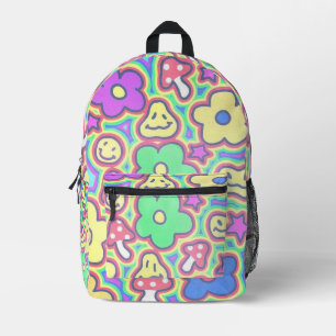 Groovy Smiles Psychedelic Bedrukte Rugzak