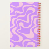 Groovy Smiley Face Notitieboek | Paarse tijdeverf (Achterkant)