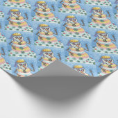 GROOVY SNEEUWPOP, VREDESTEKEN KERSTCADEAUVERPAKKIN CADEAUPAPIER (Hoek)