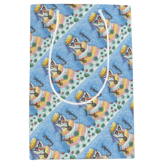 GROOVY SNEEUWPOP, VREDESTEKEN KERSTCADEAUZAK MEDIUM CADEAUZAKJE (Voorkant)