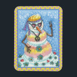 GROOVY SNOWMAN "PEACE ON AARTH" CHRISTMAS MAGNET MAGNEET<br><div class="desc">DAT WAREN DE DAGEN VAN DE STROOMKRACHT,  HET STROPDAS WAS IN DE DAG EN HET VREDESSIGN IS GESLOTEN. VOEG EEN KLEINE LOVE TOE MET DEZE GROEISSNOWMAN "VREDE AAN AARDE" MAGNET-rechthoek,  Geel/Roze sneeuwbalrand *Aanpassen... ..Zoek overeenkomende items in het Susan Brack-ontwerp</div>