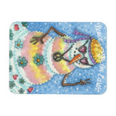 GROOVY SNOWMAN "PEACE ON AARTH" CHRISTMAS MAGNET MAGNEET (Horizontaal)