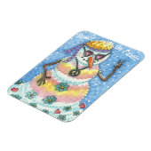 GROOVY SNOWMAN "PEACE ON AARTH" CHRISTMAS MAGNET MAGNEET (Linkerzijde)