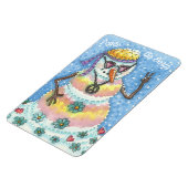GROOVY SNOWMAN "PEACE ON AARTH" CHRISTMAS MAGNET MAGNEET (Linkerzijde)