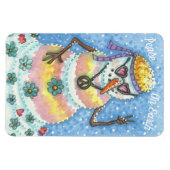 GROOVY SNOWMAN "PEACE ON AARTH" CHRISTMAS MAGNET MAGNEET (Horizontaal)