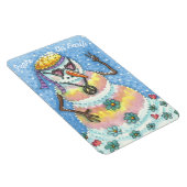GROOVY SNOWMAN "PEACE ON AARTH" CHRISTMAS MAGNET MAGNEET (Rechterzijde)
