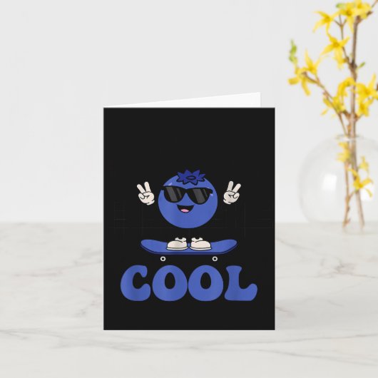 Groovy So Berry Cool Fruit Lover Blauwebes Seizoen Kaart (Gele Bloem)