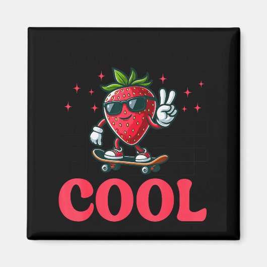 Groovy So Berry Cool Fruit Lover Strawberry Season Magneet (Voorkant)
