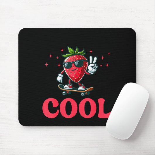 Groovy So Berry Cool Fruit Lover Strawberry Season Muismat (Met muis)
