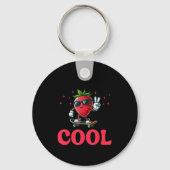 Groovy So Berry Cool Fruit Lover Strawberry Season Sleutelhanger (Voorkant)